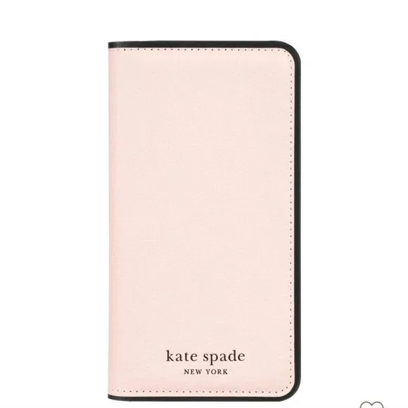 Kate Spade Wrap Folio Case- Pale Vellum/Black